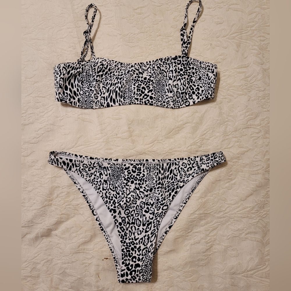 Kendall & Kylie Black and White Bikini Swimwear